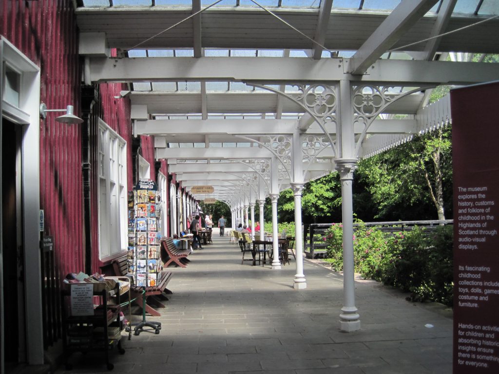 A view up the platform showing the canopy